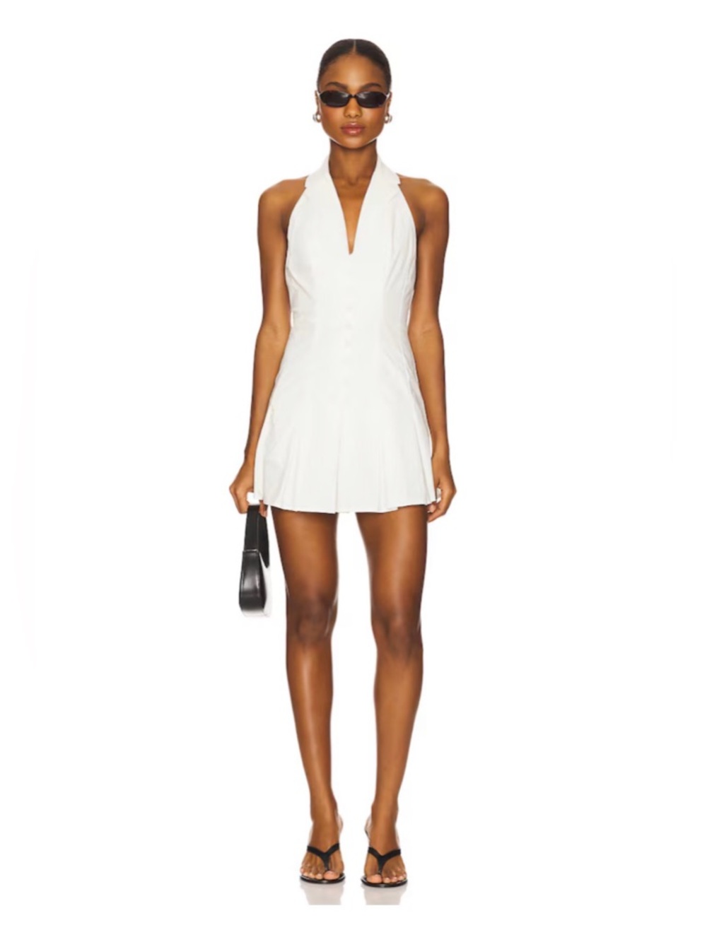 Stone Cold Fox Revolve White Heather Halter mini romper dress XS - Picture 2 of 10